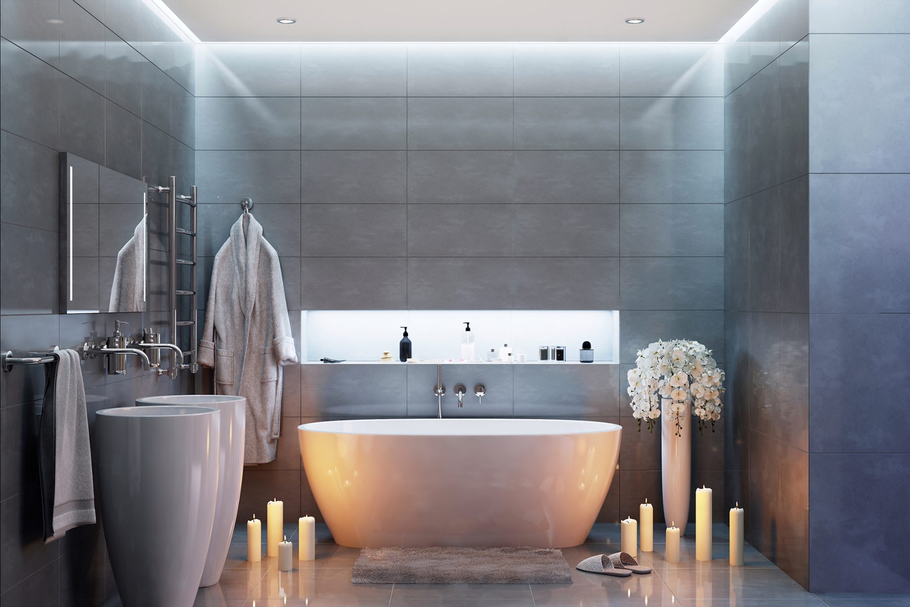 L'éclairage salle de bains LED – conseils et idées élégantes
